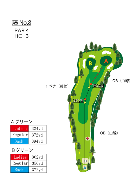 HOLE　NO.8（藤）