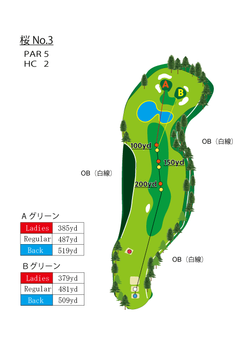 HOLE　NO.３（桜）